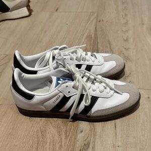 Adidas Samba White and Black Sneakers